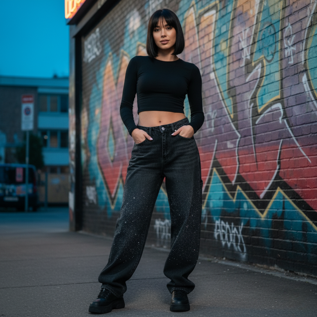 Luna Sparkle™ – Jeansowy błyszczący akcent